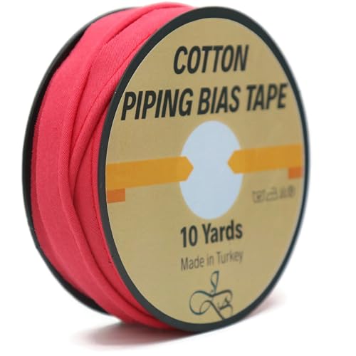 ID05 Schrägband mit Kordel – 9,1 m – 65+ Farben – 1,27 cm dekorative Nähborte für Polsterkissen, Heimdekoration, Basteln, Kleidung, strapazierfähige Baumwolle, Ziegelrot ID05 Schrägband mit Kordel – 9,1 m – 65+ Farben – 1,27 cm dekorative Nähborte für Polsterkissen, Heimdekoration, Basteln, Kleidung, strapazierfähige Baumwolle, Ziegelrot von Jacob Bicerri