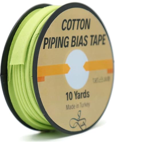 ID31 Schrägband mit Kordel – 9,1 m – 65+ Farben – 1,27 cm dekorative Nähborte für Polsterkissen, Heimdekoration, Basteln, Kleidung, strapazierfähige Baumwolle, Grün ID31 Schrägband mit Kordel – 9,1 m – 65+ Farben – 1,27 cm dekorative Nähborte für Polsterkissen, Heimdekoration, Basteln, Kleidung, strapazierfähige Baumwolle, Grün von Jacob Bicerri