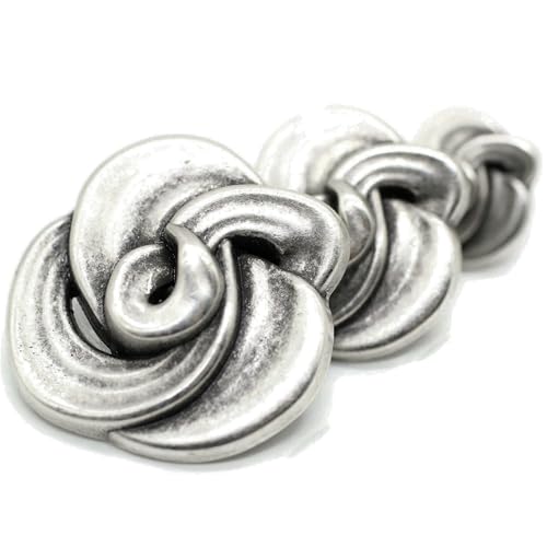 Metallknöpfe, Antik-Optik, silberfarben, 12 Stück, 3 Größenoptionen, floraler runder Metallschaft, Vintage-Knöpfe, für Männer und Frauen, Blazer, Mantel, Uniform, Hemd, Anzug und Jacke, Nähen, Basteln von Jacob Bicerri
