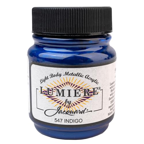 Jacquard Lumiere Metallic Acrylfarbe Indigo 2,25 oz von Jacquard