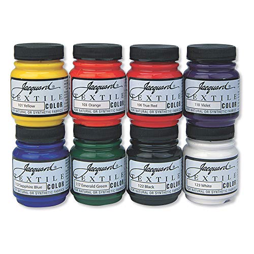 Jacquard Products Stoffmalfarbe, 64 ml, primäre und sekundäre Farben, Acryl, Mehrfarbig von Jacquard