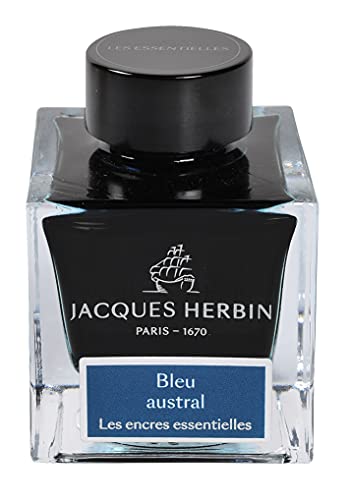 J.Herbin 13116JT - Tintenflakon 50 ml, für Füllfederhalter und Tintenroller geeignet, ideal für Kalligraphie und Kunstprojekte, Blau, 1 Stück J.Herbin 13116JT - Tintenflakon 50 ml, für Füllfederhalter und Tintenroller geeignet, ideal für Kalligraphie und Kunstprojekte, Blau, 1 Stück von Jacques Herbin