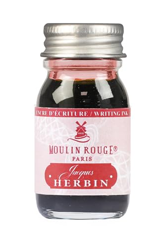 Jacques Herbin 11827T Schreibfarbe für Füllfederhalter und Tintenroller, 10 ml, Moulin Rouge von Jacques Herbin