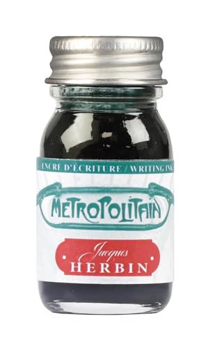 Jacques Herbin 11835T Schreibfarbe für Füllfederhalter und Tintenroller 10 ml Grün Métro Parisien von Jacques Herbin