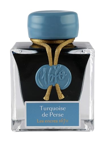 Jacques Herbin 15014JT 1670 Gold Glitter Tinte für Füllfederhalter, Roller, Glasfeder und Füllfederhalter, 50 ml, Persisches Türkis Jacques Herbin 15014JT 1670 Gold Glitter Tinte für Füllfederhalter, Roller, Glasfeder und Füllfederhalter, 50 ml, Persisches Türkis von Jacques Herbin