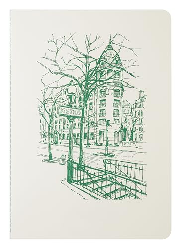 Jacques Herbin 93035T – Notizbuch A5, Metropolitan, 32 Seiten, liniert, 120 g Elfenbein, Fadenheft. von Clairefontaine