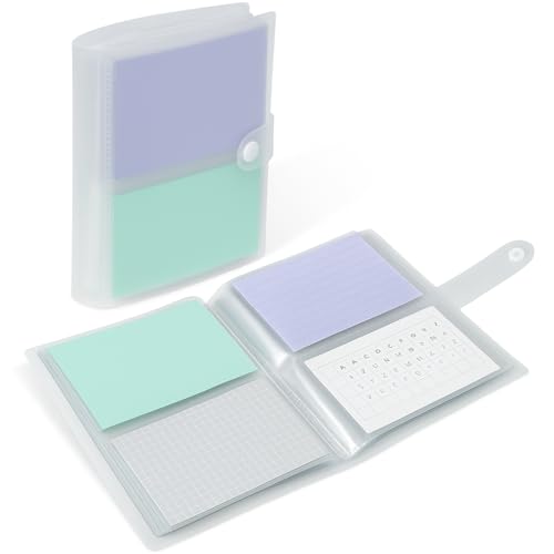 Jactales Karteikartenhalter, 7,6 x 12,7 cm, transparenter Kartenordner für Karteikarten, Notizkarten, 50 Blatt Kunststoffhüllen, Karteiheft-Ordner, speichert bis zu 200 Karten Jactales Karteikartenhalter, 7,6 x 12,7 cm, transparenter Kartenordner für Karteikarten, Notizkarten, 50 Blatt Kunststoffhüllen, Karteiheft-Ordner, speichert bis zu 200 Karten von Jactales