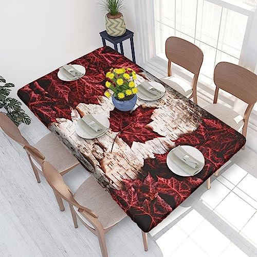 Jadery Tischdecke mit kanadischem Ahornblatt, waschbar, rechteckig, Tischdecke für Küche, Esszimmer, Erntedankfest, Weihnachten, 76 x 122 cm von Jadery