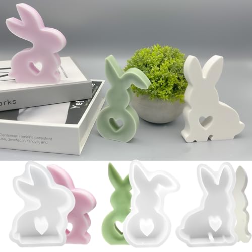 3 Stück Silikonformen Ostern Silikonformen Gießformen Ostern,Silikonform Hase,3D Kaninchen Gießform Ostern, Osterhase Silikonform für Gips, Sojawachs Kerzen, Handwerk 3 Stück Silikonformen Ostern Silikonformen Gießformen Ostern,Silikonform Hase,3D Kaninchen Gießform Ostern, Osterhase Silikonform für Gips, Sojawachs Kerzen, Handwerk von Jadeunm