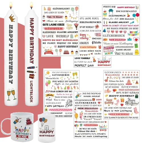 6 Stück Geburtstag Kerzenfolie, Kerzen Tattoofolie,Kerzentattoos Geburtstag, Kerzen Tattoo Happy Birthday, Kerzensprüche,Kerzen Dekorieren, Wasserschiebefolie Geburtstag für Kerzen/Keramik 6 Stück Geburtstag Kerzenfolie, Kerzen Tattoofolie,Kerzentattoos Geburtstag, Kerzen Tattoo Happy Birthday, Kerzensprüche,Kerzen Dekorieren, Wasserschiebefolie Geburtstag für Kerzen/Keramik von Jadeunm
