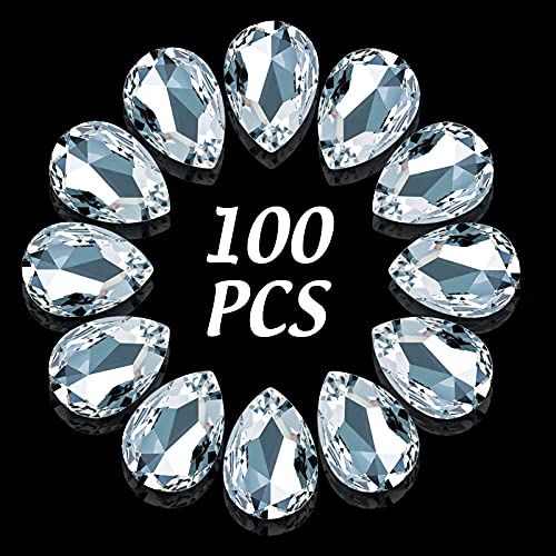 100 Stücke DIY Träne Kristall Strass Perlen Glas Facettierte Dreidimensionale Perlen Schmuckherstellung Handwerk für Frauen Mädchen 100 Stücke DIY Träne Kristall Strass Perlen Glas Facettierte Dreidimensionale Perlen Schmuckherstellung Handwerk für Frauen Mädchen von Jadive