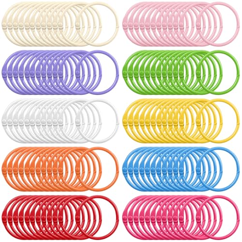 Jadive Loseblatt-Binderinge, 2,5 cm, Metall, für Karteikarten, Binder-Clips für Schule, Zuhause, Büro, Zubehör, bunt, 25 mm, 500 Stück Jadive Loseblatt-Binderinge, 2,5 cm, Metall, für Karteikarten, Binder-Clips für Schule, Zuhause, Büro, Zubehör, bunt, 25 mm, 500 Stück von Jadive