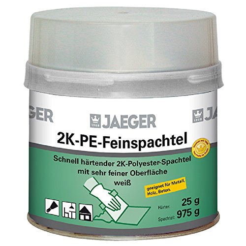 Jaeger Feinspachtel, 2-Komponenten Polyesterspachtel, weiss 1000g Jaeger Feinspachtel, 2-Komponenten Polyesterspachtel, weiss 1000g von Jaeger