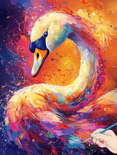Malen Nach Zahlen Erwachsene Abstrakt Malen Nach Zahlen Tiere DIY Set Ewachsene Paint by Numbers Adult mit Pinseln und Acrylfarbe Handgemalt Ölgemälde Kit für Geschenke für Frauen Deko 40x50cm I-05 von Jaeixouu