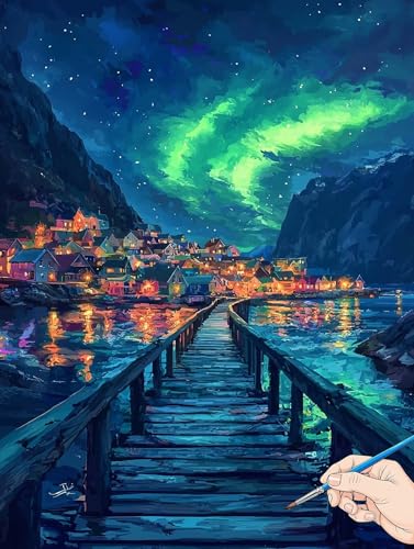 Malen Nach Zahlen Erwachsene Aurora Malen Nach Zahlen Kinder ab 10 Landschaft Set Basteln Erwachsene DIY Paint by Numbers Adult Acrylfarbe Ölgemälde Bastelset Geschenke Deko Wohnzimmer 40x50cm G-78 Malen Nach Zahlen Erwachsene Aurora Malen Nach Zahlen Kinder ab 10 Landschaft Set Basteln Erwachsene DIY Paint by Numbers Adult Acrylfarbe Ölgemälde Bastelset Geschenke Deko Wohnzimmer 40x50cm G-78 von Jaeixouu