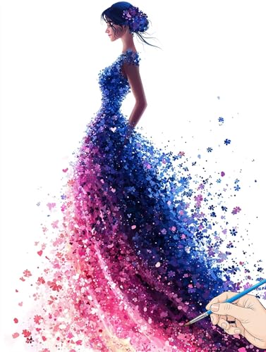 Malen Nach Zahlen Erwachsene Ballett Malen Nach Zahlen Abstrakt DIY Set Ewachsene Paint by Numbers Adult mit Pinseln und Acrylfarbe Handgemalt Ölgemälde Kit für Geschenke für Frauen Deko 30x40cm B-08 von Jaeixouu