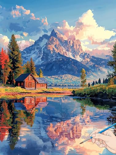 Malen Nach Zahlen Erwachsene Berge Malen Nach Zahlen Kinder ab 10 Landschaft Set Basteln Erwachsene DIY Paint by Numbers Adult Acrylfarbe Ölgemälde Bastelset Geschenke Deko Wohnzimmer 60x80cm F-81 Malen Nach Zahlen Erwachsene Berge Malen Nach Zahlen Kinder ab 10 Landschaft Set Basteln Erwachsene DIY Paint by Numbers Adult Acrylfarbe Ölgemälde Bastelset Geschenke Deko Wohnzimmer 60x80cm F-81 von Jaeixouu