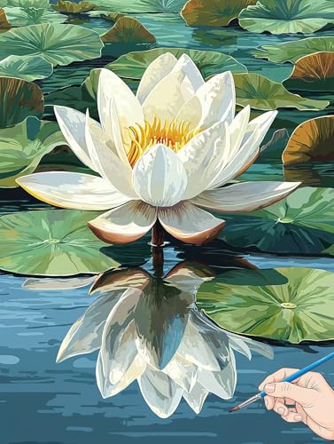 Malen Nach Zahlen Erwachsene Blumen Malen Nach Zahlen Lotus DIY Set Ewachsene Paint by Numbers Adult mit Pinseln und Acrylfarbe Handgemalt Ölgemälde Geschenke für Frauen Halloween Deko 70x90cm H-14 Malen Nach Zahlen Erwachsene Blumen Malen Nach Zahlen Lotus DIY Set Ewachsene Paint by Numbers Adult mit Pinseln und Acrylfarbe Handgemalt Ölgemälde Geschenke für Frauen Halloween Deko 70x90cm H-14 von Jaeixouu