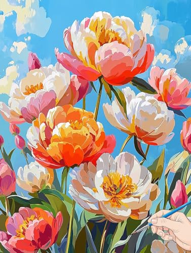 Malen Nach Zahlen Erwachsene Blumen Malen Nach Zahlen Pfingstrose DIY Set Ewachsene Paint by Numbers Adult mit Pinseln und Acrylfarbe Handgemalt Ölgemälde Kit Geschenke für Frauen Deko 40x50cm G-21 Malen Nach Zahlen Erwachsene Blumen Malen Nach Zahlen Pfingstrose DIY Set Ewachsene Paint by Numbers Adult mit Pinseln und Acrylfarbe Handgemalt Ölgemälde Kit Geschenke für Frauen Deko 40x50cm G-21 von Jaeixouu