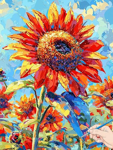Malen Nach Zahlen Erwachsene Blumen Malen Nach Zahlen Sonnenblume DIY Set Ewachsene Paint by Numbers Adult mit Pinseln und Acrylfarbe Handgemalt Ölgemälde Kit Geschenke für Frauen Deko 50x70cm F-22 Malen Nach Zahlen Erwachsene Blumen Malen Nach Zahlen Sonnenblume DIY Set Ewachsene Paint by Numbers Adult mit Pinseln und Acrylfarbe Handgemalt Ölgemälde Kit Geschenke für Frauen Deko 50x70cm F-22 von Jaeixouu