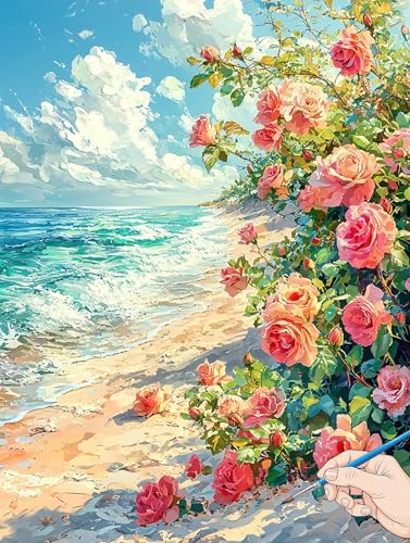 Malen Nach Zahlen Erwachsene Blumen Malen Nach Zahlen Strand DIY Set Ewachsene Paint by Numbers Adult mit Pinseln und Acrylfarbe Handgemalt Ölgemälde Kit für Geschenke für Frauen Deko 40x50cm I-15 Malen Nach Zahlen Erwachsene Blumen Malen Nach Zahlen Strand DIY Set Ewachsene Paint by Numbers Adult mit Pinseln und Acrylfarbe Handgemalt Ölgemälde Kit für Geschenke für Frauen Deko 40x50cm I-15 von Jaeixouu