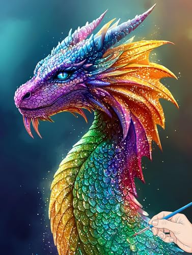 Malen Nach Zahlen Erwachsene Drachen Malen Nach Zahlen Tiere DIY Set Ewachsene Paint by Numbers Adult mit Pinseln und Acrylfarbe Handgemalt Ölgemälde Kit für Geschenke für Frauen Deko 50x70cm D-18 Malen Nach Zahlen Erwachsene Drachen Malen Nach Zahlen Tiere DIY Set Ewachsene Paint by Numbers Adult mit Pinseln und Acrylfarbe Handgemalt Ölgemälde Kit für Geschenke für Frauen Deko 50x70cm D-18 von Jaeixouu