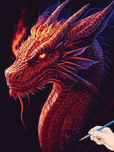 Malen Nach Zahlen Erwachsene Drachen Malen Nach Zahlen Tiere DIY Set Ewachsene Paint by Numbers Adult mit Pinseln und Acrylfarbe Handgemalt Ölgemälde Kit für Geschenke für Frauen Deko 70x90cm I-01 Malen Nach Zahlen Erwachsene Drachen Malen Nach Zahlen Tiere DIY Set Ewachsene Paint by Numbers Adult mit Pinseln und Acrylfarbe Handgemalt Ölgemälde Kit für Geschenke für Frauen Deko 70x90cm I-01 von Jaeixouu