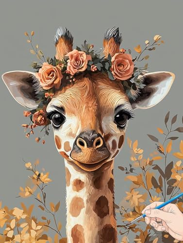 Malen Nach Zahlen Erwachsene Giraffe Malen Nach Zahlen Tiere DIY Set Ewachsene Paint by Numbers Adult mit Pinseln und Acrylfarbe Handgemalt Ölgemälde Kit für Geschenke für Frauen Deko 30x40cm B-28 Malen Nach Zahlen Erwachsene Giraffe Malen Nach Zahlen Tiere DIY Set Ewachsene Paint by Numbers Adult mit Pinseln und Acrylfarbe Handgemalt Ölgemälde Kit für Geschenke für Frauen Deko 30x40cm B-28 von Jaeixouu