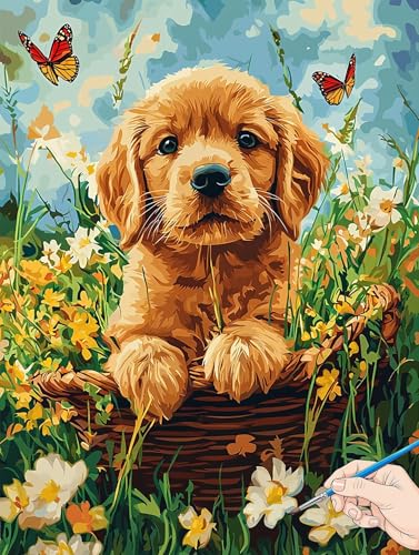 Malen Nach Zahlen Erwachsene Hund Malen Nach Zahlen Blumen DIY Set Ewachsene Paint by Numbers Adult mit Pinseln und Acrylfarbe Handgemalt Ölgemälde Kit Geschenke für Frauen Halloween Deko 50x70cm E-65 Malen Nach Zahlen Erwachsene Hund Malen Nach Zahlen Blumen DIY Set Ewachsene Paint by Numbers Adult mit Pinseln und Acrylfarbe Handgemalt Ölgemälde Kit Geschenke für Frauen Halloween Deko 50x70cm E-65 von Jaeixouu
