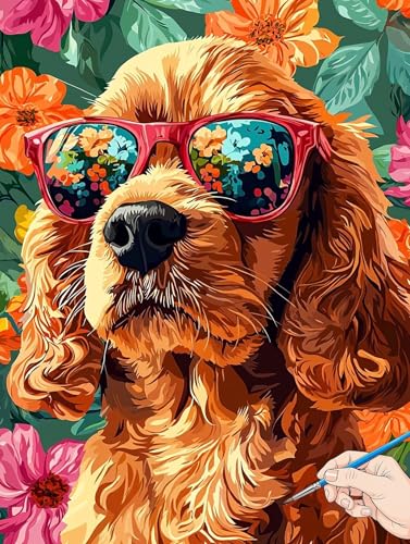Malen Nach Zahlen Erwachsene Hund Malen Nach Zahlen Tiere DIY Set Ewachsene Paint by Numbers Adult mit Pinseln und Acrylfarbe Handgemalt Ölgemälde Kit Geschenke für Frauen Halloween Deko 30x40cm C-49 Malen Nach Zahlen Erwachsene Hund Malen Nach Zahlen Tiere DIY Set Ewachsene Paint by Numbers Adult mit Pinseln und Acrylfarbe Handgemalt Ölgemälde Kit Geschenke für Frauen Halloween Deko 30x40cm C-49 von Jaeixouu
