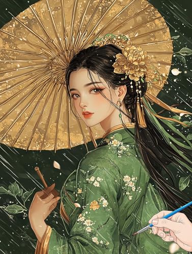 Malen Nach Zahlen Erwachsene Japan Malen Nach Zahlen Anime DIY Set Ewachsene Paint by Numbers Adult mit Pinseln und Acrylfarbe Handgemalt Ölgemälde Kit Geschenke für Frauen Halloween Deko 50x70cm H-94 von Jaeixouu