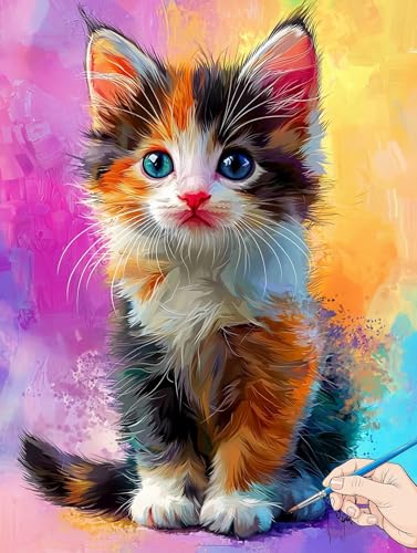 Malen Nach Zahlen Erwachsene Katze Malen Nach Zahlen Tiere DIY Set Ewachsene Paint by Numbers Adult mit Pinseln und Acrylfarbe Handgemalt Ölgemälde Kit Geschenke für Frauen Halloween Deko 30x40cm G-09 Malen Nach Zahlen Erwachsene Katze Malen Nach Zahlen Tiere DIY Set Ewachsene Paint by Numbers Adult mit Pinseln und Acrylfarbe Handgemalt Ölgemälde Kit Geschenke für Frauen Halloween Deko 30x40cm G-09 von Jaeixouu