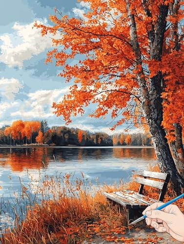 Malen Nach Zahlen Erwachsene Landschaft Malen Nach Zahlen Herbst DIY Set Ewachsene Paint by Numbers Adult mit Pinseln und Acrylfarbe Handgemalt Ölgemälde Kit für Geschenke für Frauen Deko 40x50cm I-75 Malen Nach Zahlen Erwachsene Landschaft Malen Nach Zahlen Herbst DIY Set Ewachsene Paint by Numbers Adult mit Pinseln und Acrylfarbe Handgemalt Ölgemälde Kit für Geschenke für Frauen Deko 40x50cm I-75 von Jaeixouu