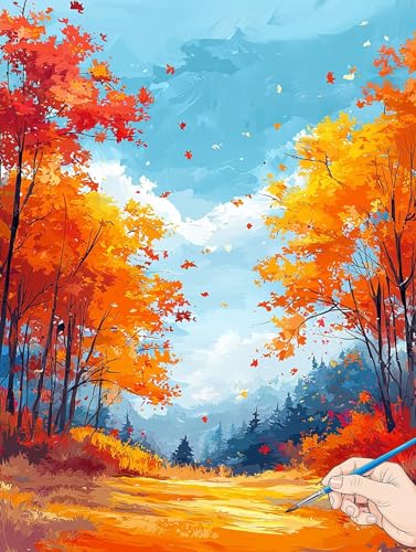 Malen Nach Zahlen Erwachsene Landschaft Malen Nach Zahlen Herbst DIY Set Ewachsene Paint by Numbers Adult mit Pinseln und Acrylfarbe Handgemalt Ölgemälde Kit für Geschenke für Frauen Deko 70x90cm D-50 Malen Nach Zahlen Erwachsene Landschaft Malen Nach Zahlen Herbst DIY Set Ewachsene Paint by Numbers Adult mit Pinseln und Acrylfarbe Handgemalt Ölgemälde Kit für Geschenke für Frauen Deko 70x90cm D-50 von Jaeixouu