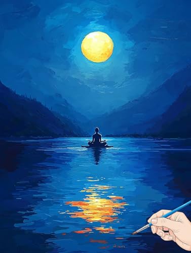 Malen Nach Zahlen Erwachsene Landschaft Malen Nach Zahlen Kinder ab 10 Mond Set Basteln Erwachsene DIY Paint by Numbers Adult Acrylfarbe Ölgemälde Bastelset für Geschenke Deko Wohnzimmer 40x50cm I-84 Malen Nach Zahlen Erwachsene Landschaft Malen Nach Zahlen Kinder ab 10 Mond Set Basteln Erwachsene DIY Paint by Numbers Adult Acrylfarbe Ölgemälde Bastelset für Geschenke Deko Wohnzimmer 40x50cm I-84 von Jaeixouu