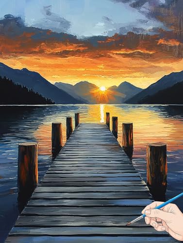 Malen Nach Zahlen Erwachsene Landschaft Malen Nach Zahlen Pier DIY Set Ewachsene Paint by Numbers Adult mit Pinseln und Acrylfarbe Handgemalt Ölgemälde Kit für Geschenke für Frauen Deko 50x70cm H-72 Malen Nach Zahlen Erwachsene Landschaft Malen Nach Zahlen Pier DIY Set Ewachsene Paint by Numbers Adult mit Pinseln und Acrylfarbe Handgemalt Ölgemälde Kit für Geschenke für Frauen Deko 50x70cm H-72 von Jaeixouu