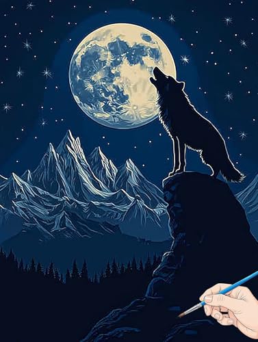 Malen Nach Zahlen Erwachsene Mond Malen Nach Zahlen Kinder ab 10 Wolf Set Basteln Erwachsene DIY Paint by Numbers Adult Acrylfarbe Ölgemälde Bastelset Herbstdeko Geschenke Deko Wohnzimmer 40x50cm B-01 Malen Nach Zahlen Erwachsene Mond Malen Nach Zahlen Kinder ab 10 Wolf Set Basteln Erwachsene DIY Paint by Numbers Adult Acrylfarbe Ölgemälde Bastelset Herbstdeko Geschenke Deko Wohnzimmer 40x50cm B-01 von Jaeixouu