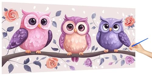 Malen Nach Zahlen Erwachsene Niedlich, Malen Nach Zahlen EuleKinder Kleines Format, DIY Paint by Numbers Kreativ Set AnfäNger Inklusive Pinsel und Acrylfarben Ohne Rahmen Deko Geschenk 40x20cm F-1 Malen Nach Zahlen Erwachsene Niedlich, Malen Nach Zahlen EuleKinder Kleines Format, DIY Paint by Numbers Kreativ Set AnfäNger Inklusive Pinsel und Acrylfarben Ohne Rahmen Deko Geschenk 40x20cm F-1 von Jaeixouu