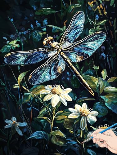 Malen Nach Zahlen Erwachsene Pflanzen Malen Nach Zahlen Kinder ab 10 Blumen Set Basteln Erwachsene DIY Paint by Numbers Adult Acrylfarbe Ölgemälde Bastelset für Geschenke Deko Wohnzimmer 50x70cm B-51 von Jaeixouu