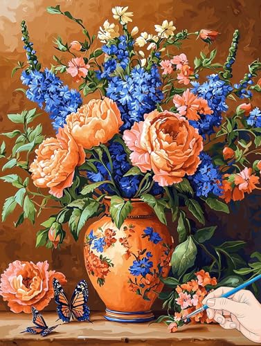 Malen Nach Zahlen Erwachsene Retro Malen Nach Zahlen Kinder ab 10 Blumen Set Basteln Erwachsene DIY Paint by Numbers Adult Acrylfarbe Ölgemälde Bastelset für Geschenke Deko Wohnzimmer 40x50cm H-49 Malen Nach Zahlen Erwachsene Retro Malen Nach Zahlen Kinder ab 10 Blumen Set Basteln Erwachsene DIY Paint by Numbers Adult Acrylfarbe Ölgemälde Bastelset für Geschenke Deko Wohnzimmer 40x50cm H-49 von Jaeixouu