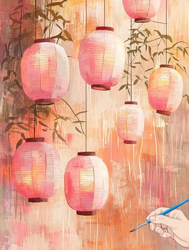 Malen Nach Zahlen Erwachsene Retro Malen Nach Zahlen Kinder ab 10 Pflanzen Set Basteln Erwachsene DIY Paint by Numbers Adult Acrylfarbe Ölgemälde Bastelset für Geschenke Deko Wohnzimmer 50x70cm I-76 von Jaeixouu