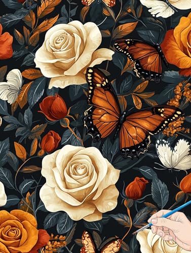 Malen Nach Zahlen Erwachsene Schmetterling Malen Nach Zahlen Blumen DIY Set Ewachsene Paint by Numbers Adult mit Pinseln und Acrylfarbe Handgemalt Ölgemälde Kit Geschenke für Frauen Deko 70x90cm D-42 Malen Nach Zahlen Erwachsene Schmetterling Malen Nach Zahlen Blumen DIY Set Ewachsene Paint by Numbers Adult mit Pinseln und Acrylfarbe Handgemalt Ölgemälde Kit Geschenke für Frauen Deko 70x90cm D-42 von Jaeixouu