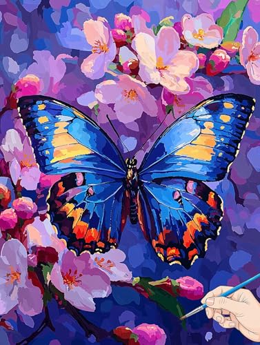 Malen Nach Zahlen Erwachsene Schmetterling Malen Nach Zahlen Kinder ab 10 Blumen Set Basteln Erwachsene DIY Paint by Numbers Adult Acrylfarbe Ölgemälde Bastelset Geschenke Deko Wohnzimmer 70x90cm G-36 Malen Nach Zahlen Erwachsene Schmetterling Malen Nach Zahlen Kinder ab 10 Blumen Set Basteln Erwachsene DIY Paint by Numbers Adult Acrylfarbe Ölgemälde Bastelset Geschenke Deko Wohnzimmer 70x90cm G-36 von Jaeixouu