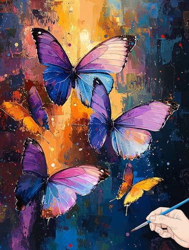 Malen Nach Zahlen Erwachsene Schmetterling Malen Nach Zahlen Kinder ab 10 Retro Set Basteln Erwachsene DIY Paint by Numbers Adult Acrylfarbe Ölgemälde Bastelset Geschenke Deko Wohnzimmer 40x50cm F-01 Malen Nach Zahlen Erwachsene Schmetterling Malen Nach Zahlen Kinder ab 10 Retro Set Basteln Erwachsene DIY Paint by Numbers Adult Acrylfarbe Ölgemälde Bastelset Geschenke Deko Wohnzimmer 40x50cm F-01 von Jaeixouu