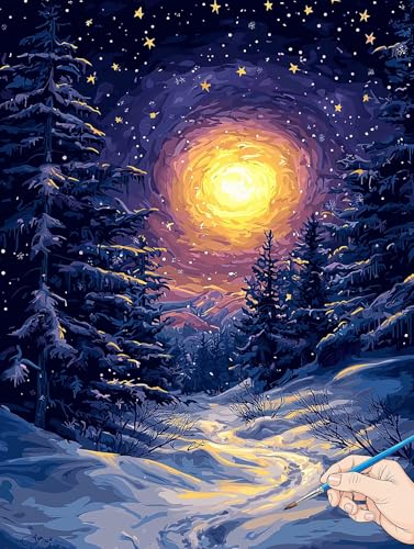 Malen Nach Zahlen Erwachsene Sternennacht Malen Nach Zahlen Winter DIY Set Ewachsene Paint by Numbers Adult mit Pinseln und Acrylfarbe Handgemalt Ölgemälde Kit Geschenke für Frauen Deko 60x80cm C-55 Malen Nach Zahlen Erwachsene Sternennacht Malen Nach Zahlen Winter DIY Set Ewachsene Paint by Numbers Adult mit Pinseln und Acrylfarbe Handgemalt Ölgemälde Kit Geschenke für Frauen Deko 60x80cm C-55 von Jaeixouu