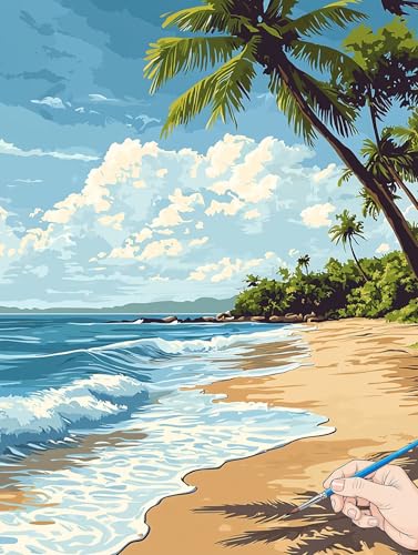 Malen Nach Zahlen Erwachsene Strand Malen Nach Zahlen Kinder ab 10 Landschaft Set Basteln Erwachsene DIY Paint by Numbers Adult Acrylfarbe Ölgemälde Bastelset Geschenke Deko Wohnzimmer 30x40cm F-03 Malen Nach Zahlen Erwachsene Strand Malen Nach Zahlen Kinder ab 10 Landschaft Set Basteln Erwachsene DIY Paint by Numbers Adult Acrylfarbe Ölgemälde Bastelset Geschenke Deko Wohnzimmer 30x40cm F-03 von Jaeixouu