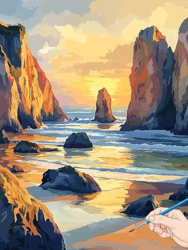 Malen Nach Zahlen Erwachsene Strand Malen Nach Zahlen Kinder ab 10 Landschaft Set Basteln Erwachsene DIY Paint by Numbers Adult Acrylfarbe Ölgemälde Bastelset Geschenke Deko Wohnzimmer 70x90cm G-74 Malen Nach Zahlen Erwachsene Strand Malen Nach Zahlen Kinder ab 10 Landschaft Set Basteln Erwachsene DIY Paint by Numbers Adult Acrylfarbe Ölgemälde Bastelset Geschenke Deko Wohnzimmer 70x90cm G-74 von Jaeixouu
