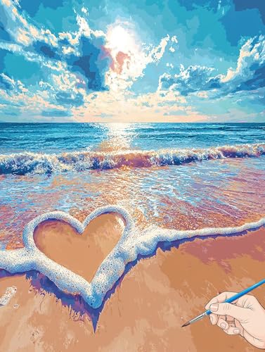 Malen Nach Zahlen Erwachsene Strand Malen Nach Zahlen Landschaft DIY Set Ewachsene Paint by Numbers Adult mit Pinseln und Acrylfarbe Handgemalt Ölgemälde Kit für Geschenke für Frauen Deko 30x40cm B-26 Malen Nach Zahlen Erwachsene Strand Malen Nach Zahlen Landschaft DIY Set Ewachsene Paint by Numbers Adult mit Pinseln und Acrylfarbe Handgemalt Ölgemälde Kit für Geschenke für Frauen Deko 30x40cm B-26 von Jaeixouu