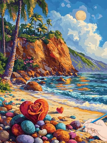 Malen Nach Zahlen Erwachsene Strand Malen Nach Zahlen Landschaft DIY Set Ewachsene Paint by Numbers Adult mit Pinseln und Acrylfarbe Handgemalt Ölgemälde Kit für Geschenke für Frauen Deko 60x80cm H-46 Malen Nach Zahlen Erwachsene Strand Malen Nach Zahlen Landschaft DIY Set Ewachsene Paint by Numbers Adult mit Pinseln und Acrylfarbe Handgemalt Ölgemälde Kit für Geschenke für Frauen Deko 60x80cm H-46 von Jaeixouu