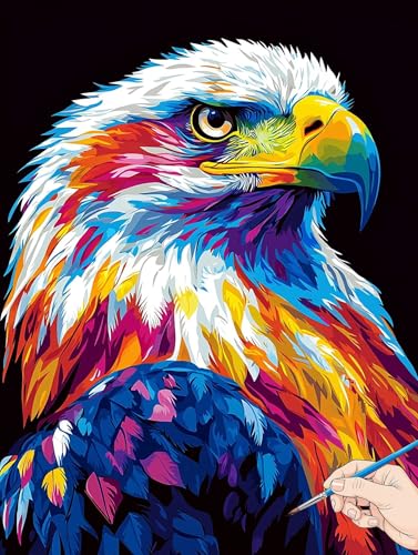 Malen Nach Zahlen Erwachsene Tiere Malen Nach Zahlen Adler DIY Set Ewachsene Paint by Numbers Adult mit Pinseln und Acrylfarbe Handgemalt Ölgemälde Kit Geschenke für Frauen Halloween Deko 40x50cm I-45 Malen Nach Zahlen Erwachsene Tiere Malen Nach Zahlen Adler DIY Set Ewachsene Paint by Numbers Adult mit Pinseln und Acrylfarbe Handgemalt Ölgemälde Kit Geschenke für Frauen Halloween Deko 40x50cm I-45 von Jaeixouu